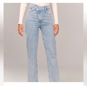 Abercrombie & Fitch 90s Straight Ultra High Rise‎ Crossover Jeans 25 Long Tall